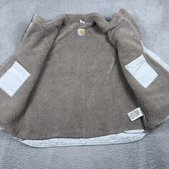 Carhartt Mock Neck Vest Sherpa Lined WV001 Full Zip Gray Womens XL 16/18 - Picture 2 of 11
